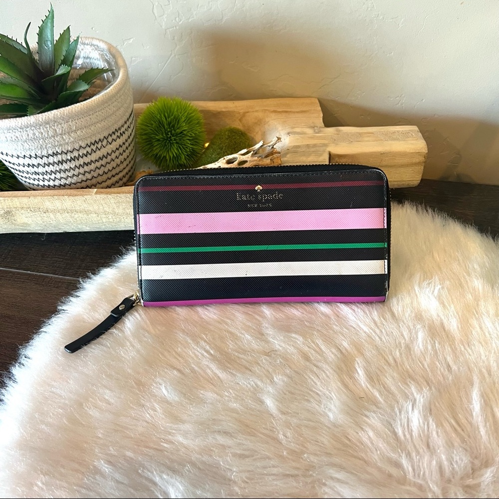 Kate Spade multicolor wallet with bonus coin purse